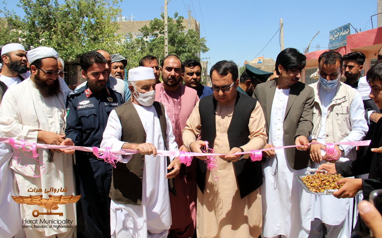 Inauguration of the concretization project of Jatnaha alley located in the fourth district of Herat city