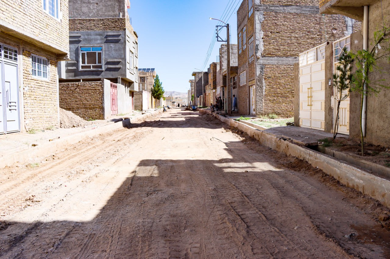 Inauguration and Commencement of the Trans Alley Asphalt Paving and Canal Construction Project in Farouqia Guzar, with a Cost of More Than AFN 3 Million, by the Mayor of Herat and His Accompanying Delegation
