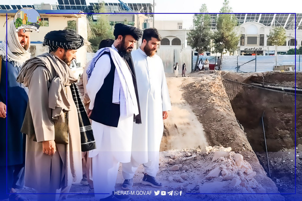 Herat Mayor Inspects the Progress of Development Projects Across the City