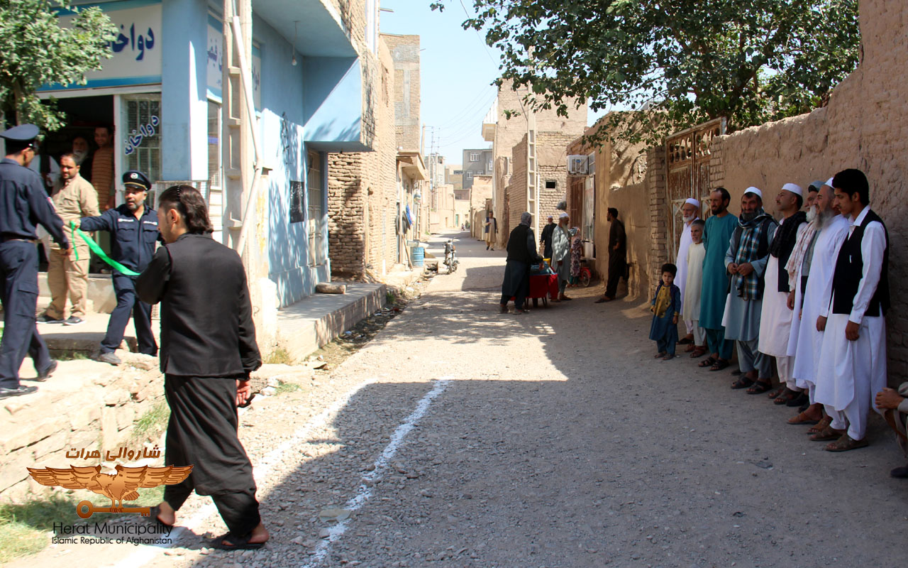 Inauguration of concretization project and construction of Darb-e-Qala alley canal and construction of Amir Ali Shir Navai side alley canal related to the fifth district of Herat city